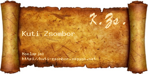 Kuti Zsombor névjegykártya