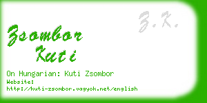 zsombor kuti business card